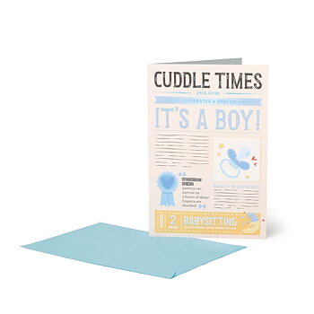 Large Greeting card, Cuddle Time - It's a Boy (BG0851)