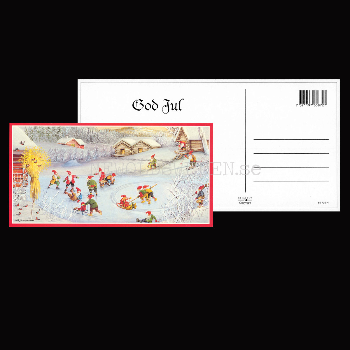 Julkort - Erik Forsman - Original © Eliasson - 10.5 x  20.8 cm - C01 - 3