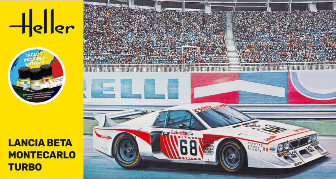 1/24 Lancia Beta Montecarlo Turbo COMPLETE w.  Glue, Paint,Brush