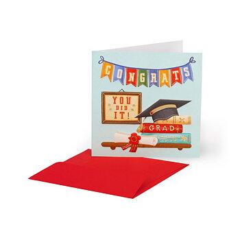 Small Greeting card, Congrats Graduation (BQEG003)