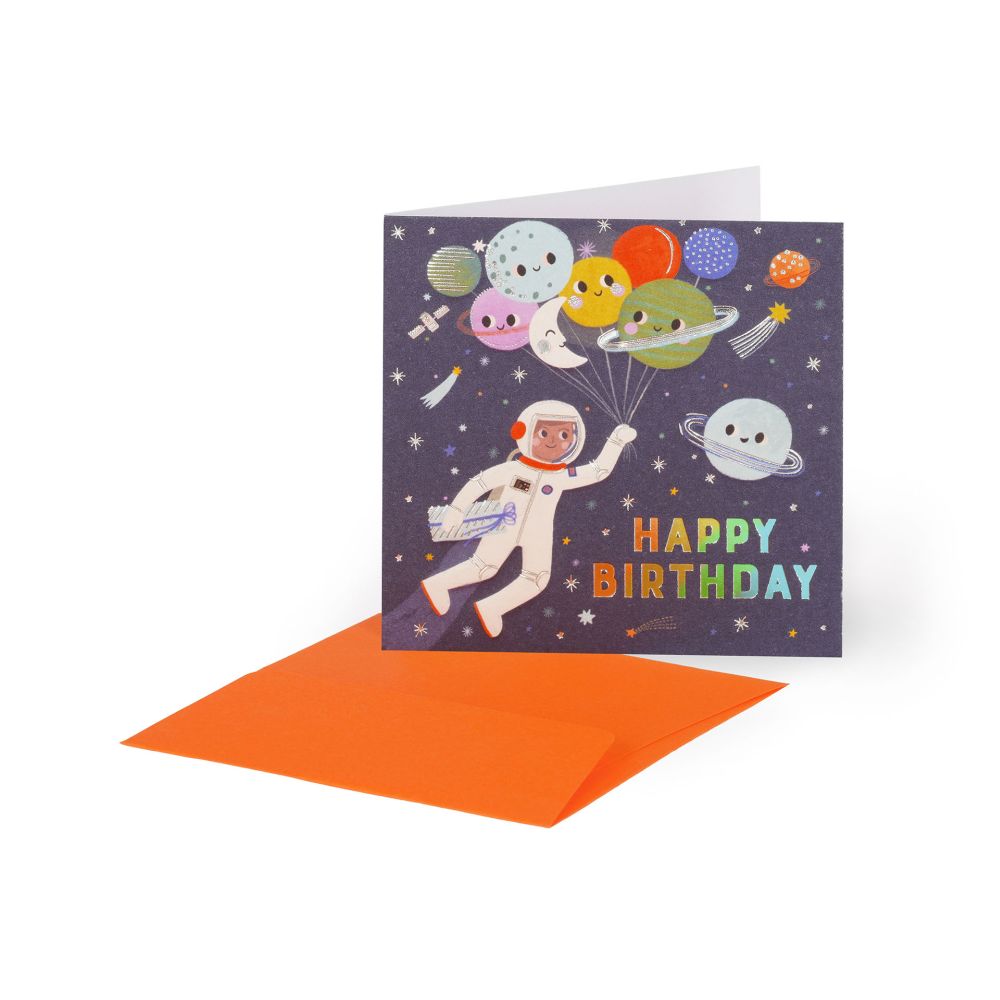 Small Greeting card, Space Balloons (BQEB049)