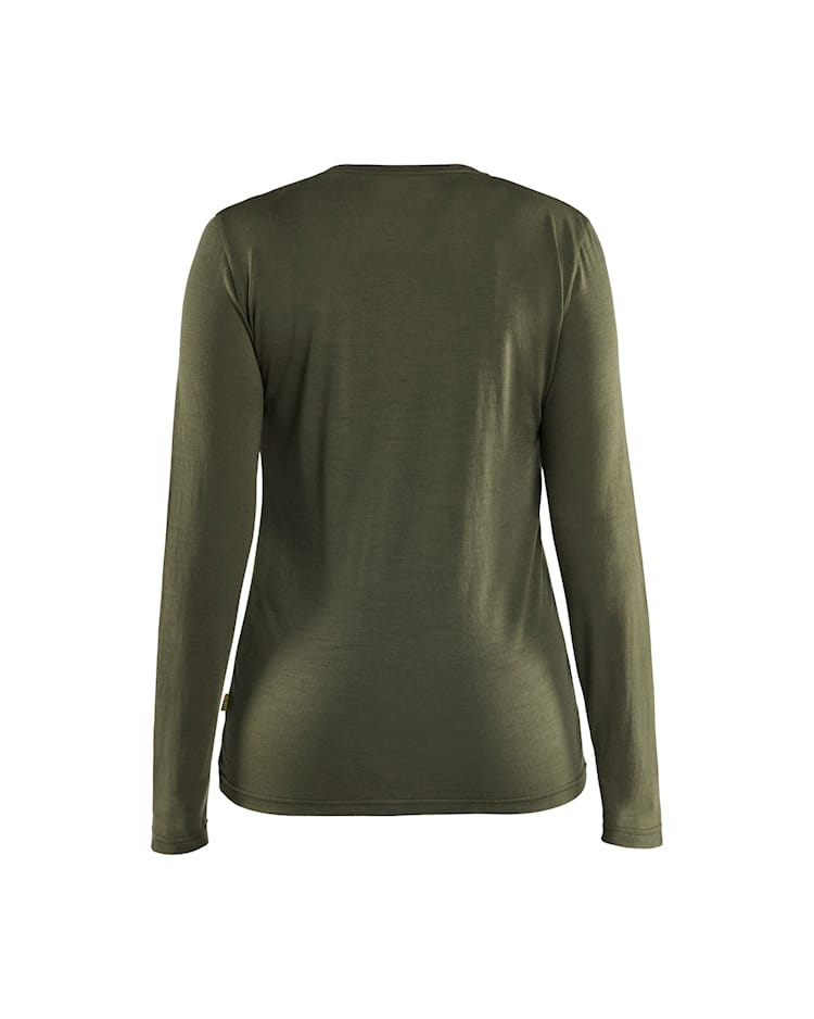 Blåkläder 3539 Långärmad t-shirt i merinoull Dam - 2