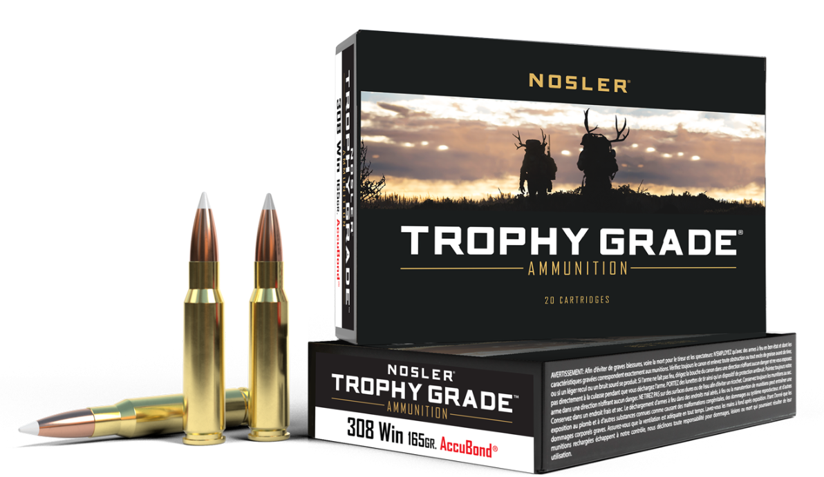 Nosler 308 Win 165gr AccuBond Trophy Grade Ammunition