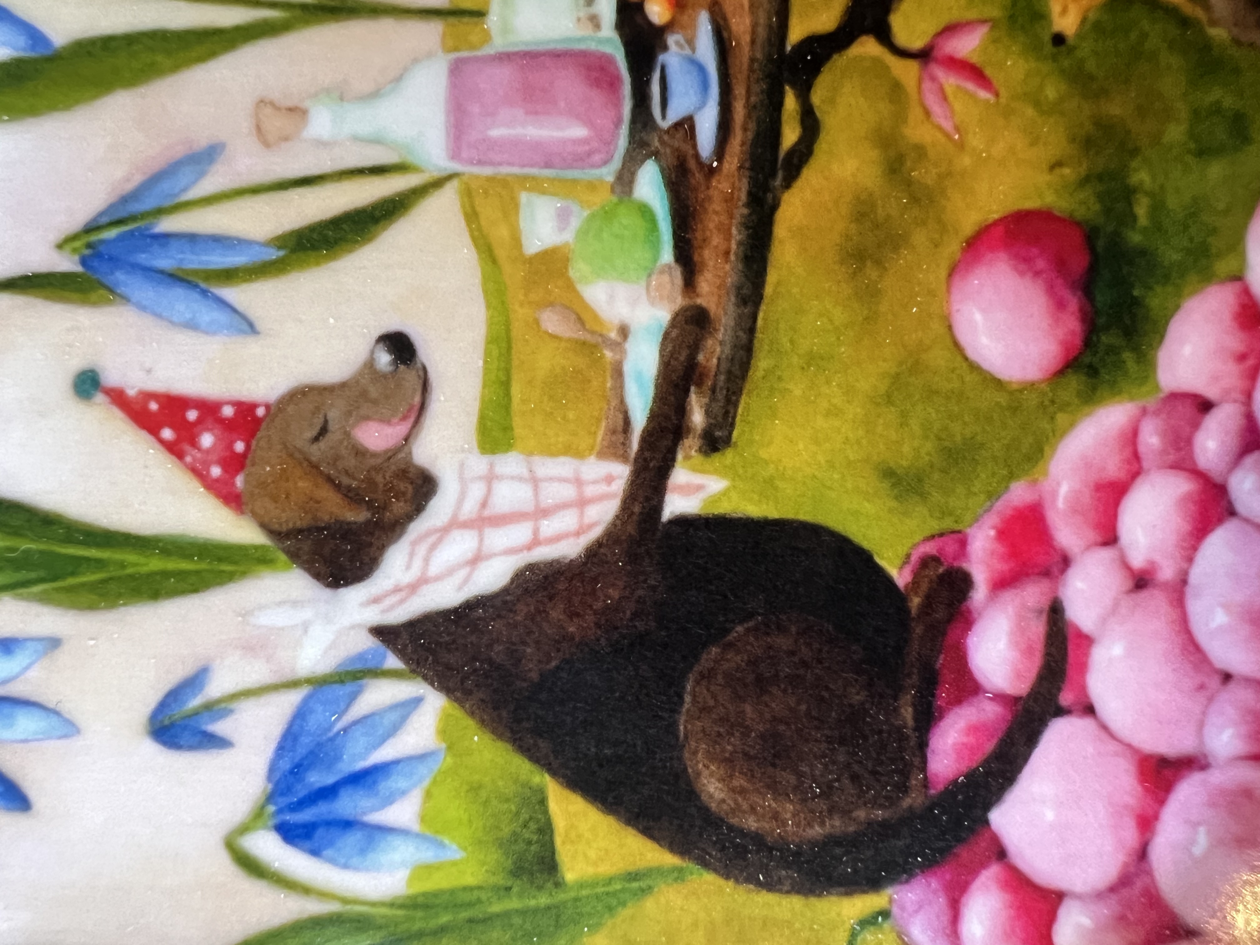 Cupcake Garden - wodden tray - 2