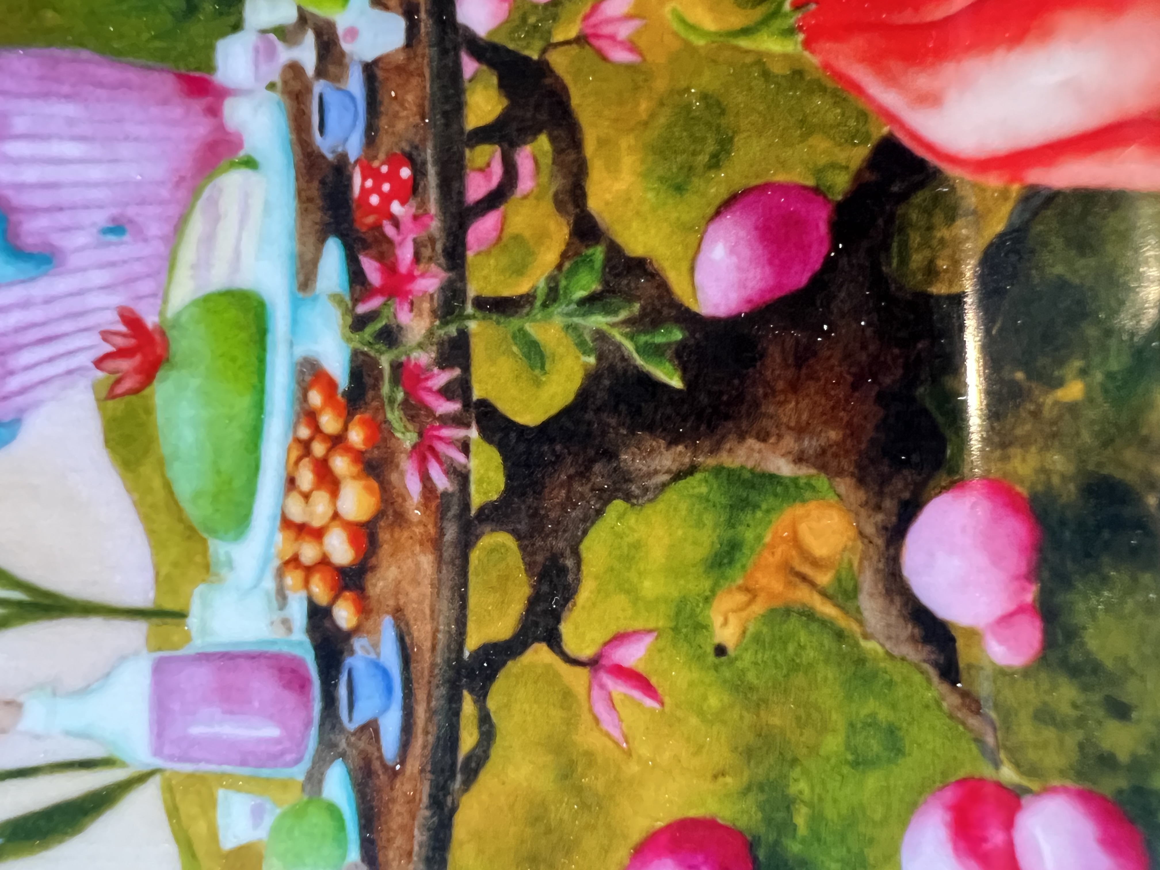 Cupcake Garden - wodden tray - 4