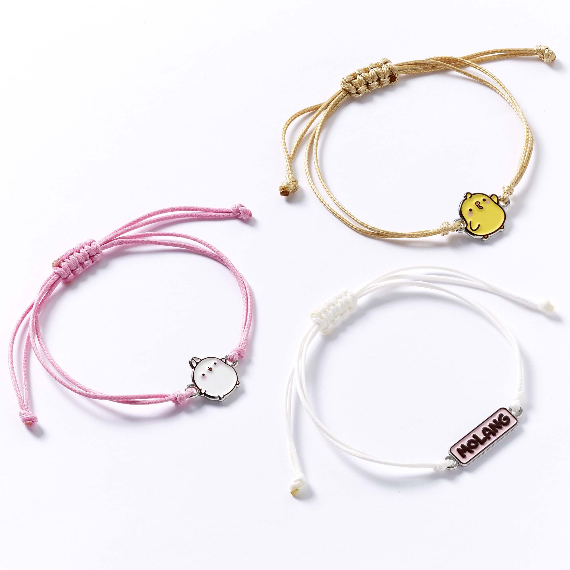 Molang och Piu Piu Vänskap Armband - Set med 3 st Armband
