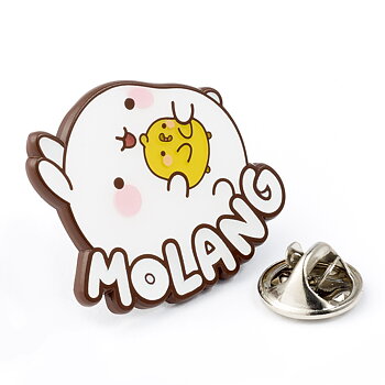 Molang och Piu Piu Logo Pin 2,8 cm
