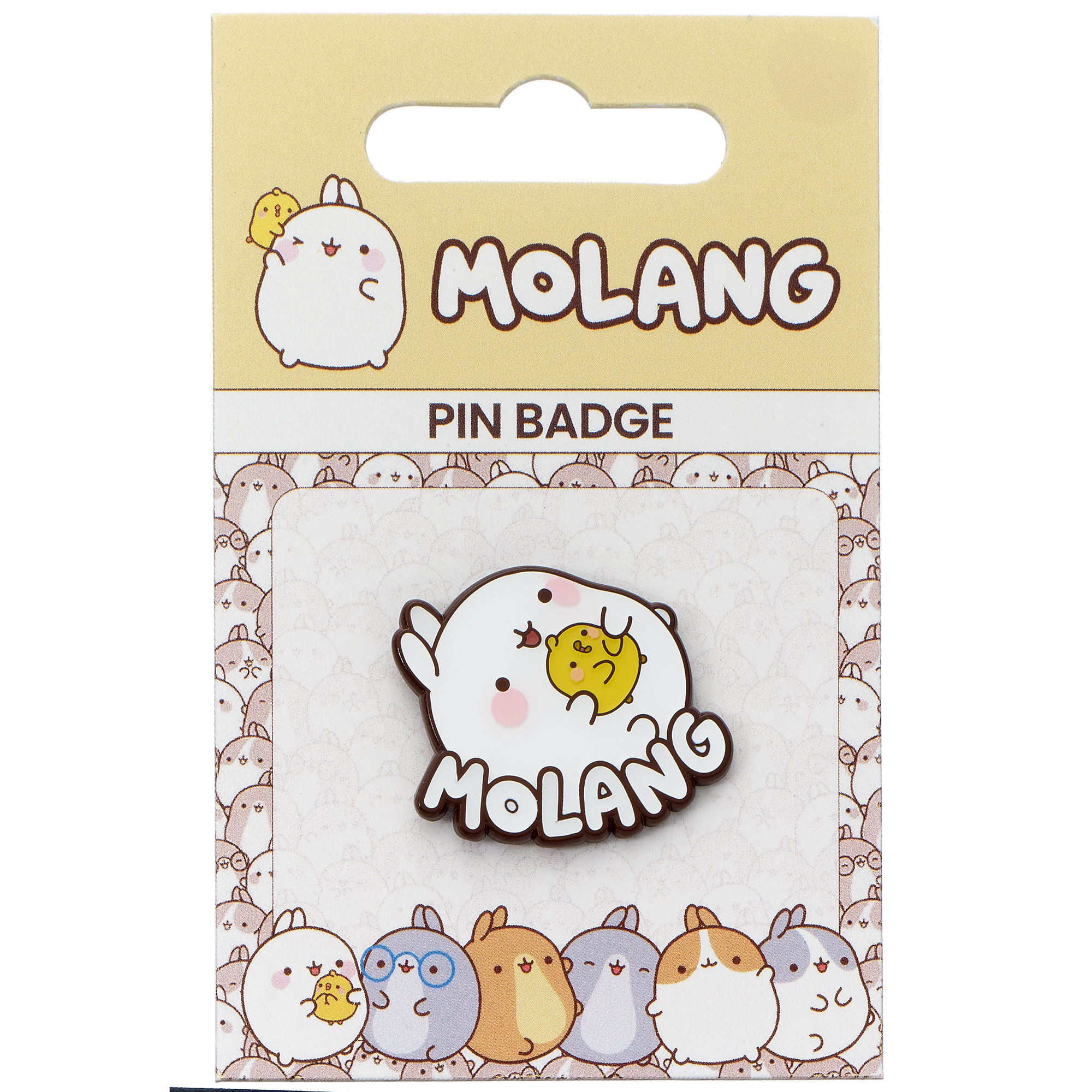 Molang och Piu Piu Logo Pin 2,8 cm - 3