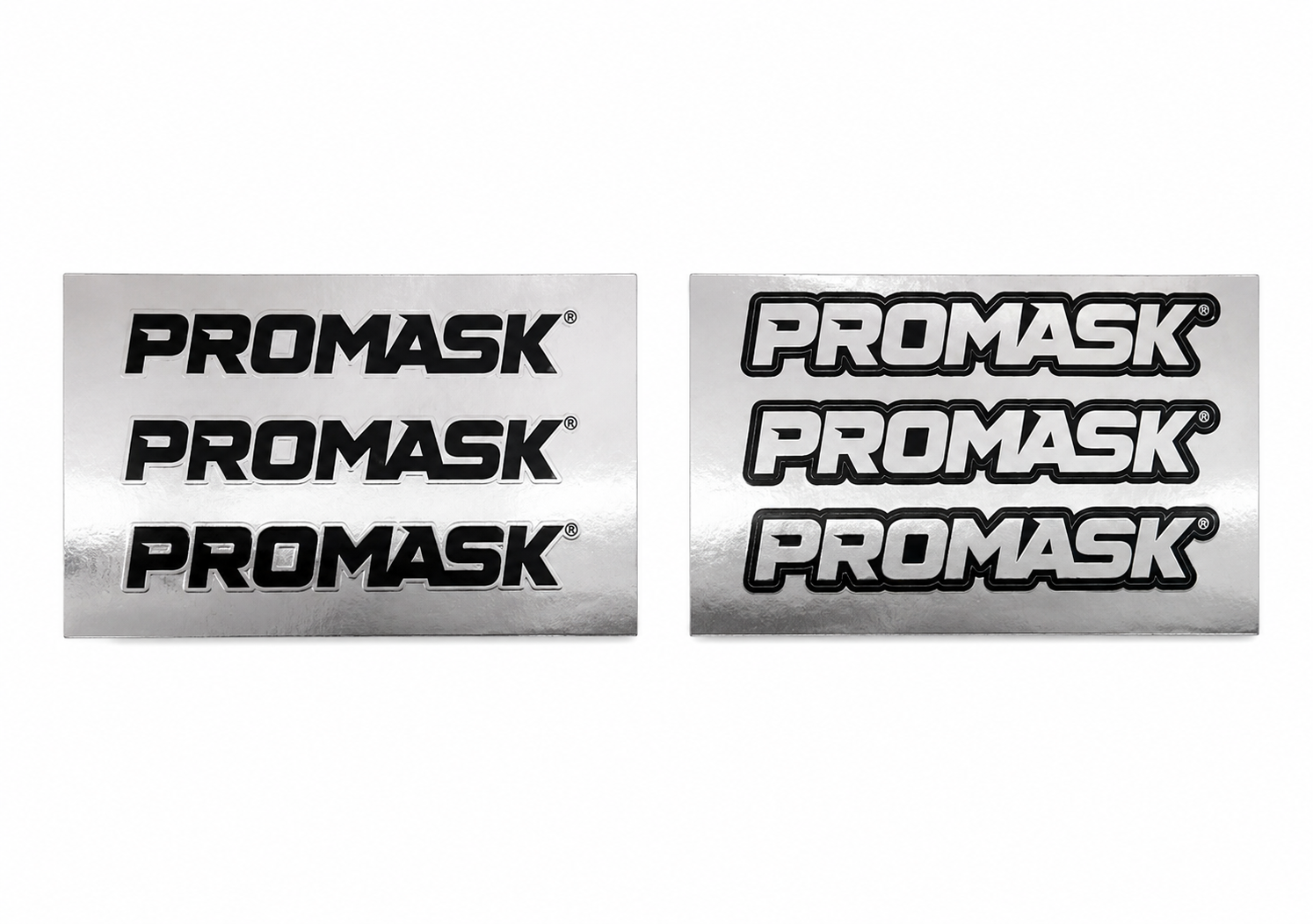 chrome stickers 3pcs