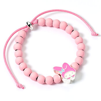 My Melody Rosa Pärlarmband med My Melody Berlock