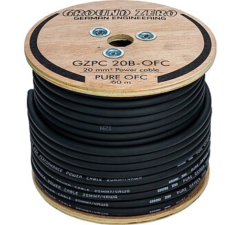 Ground Zero OFC power wire 20mm2 50m  Black
