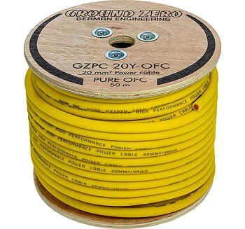 Ground Zero OFC power wire 20mm2 50m  Yellow