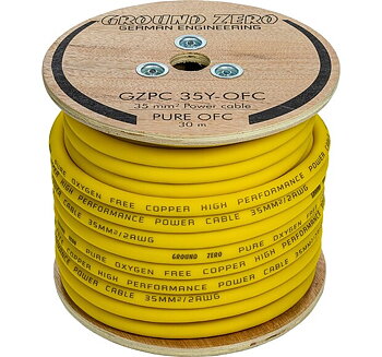 Ground Zero OFC power wire 35mm2 30m yellow