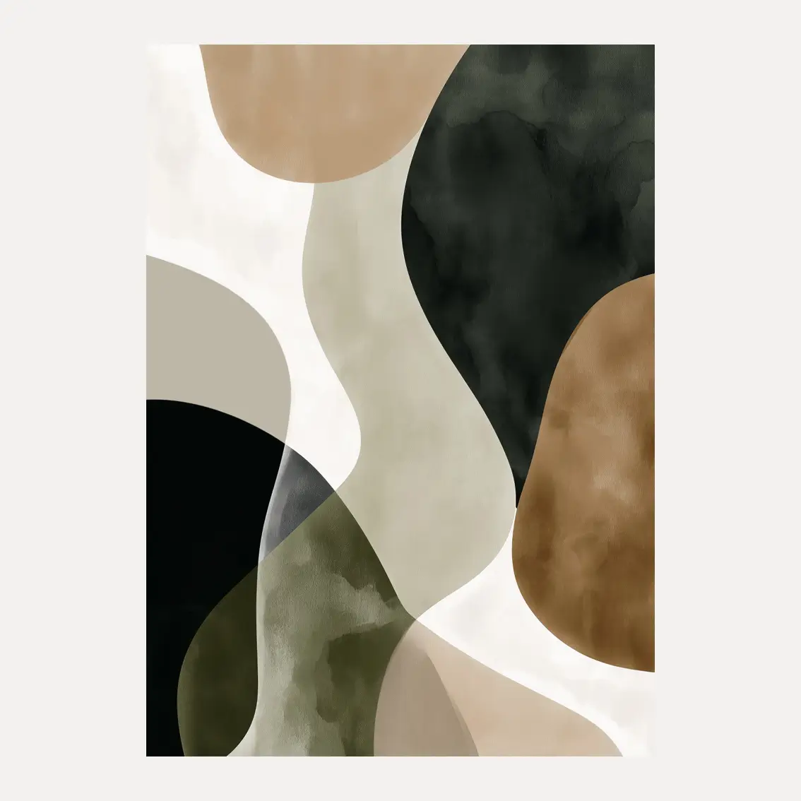 Plakat “Shifting Horizons” kombinerer varme naturtoner og myke former for et rolig, stilrent uttrykk som passer i enhver moderne innredning.