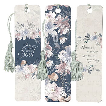 Bokmärke med tofs 3-pack - It is well with my soul
