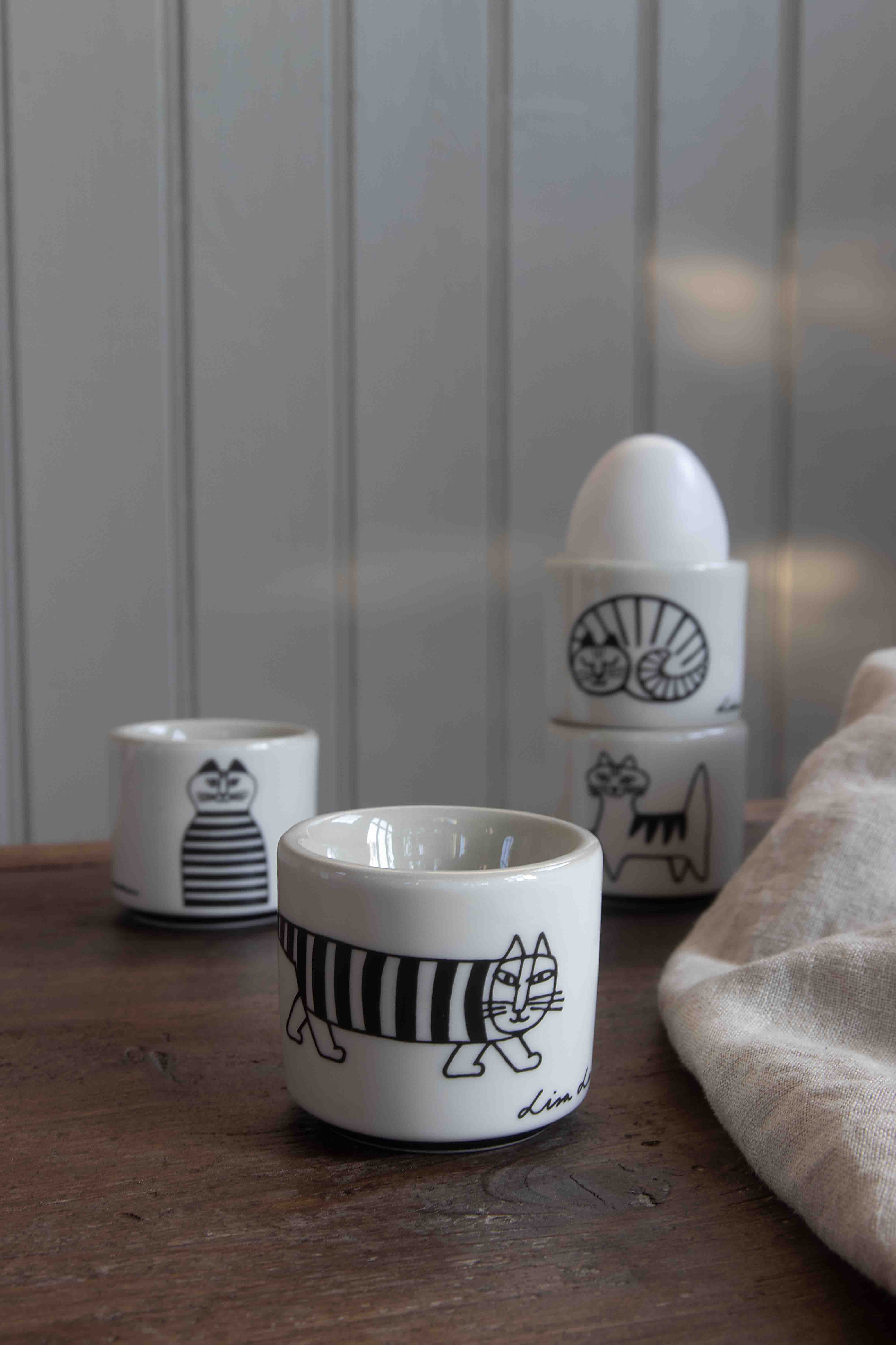 EGG CUPS LISA L. CATS 4-PCS - Pluto Design Retailers
