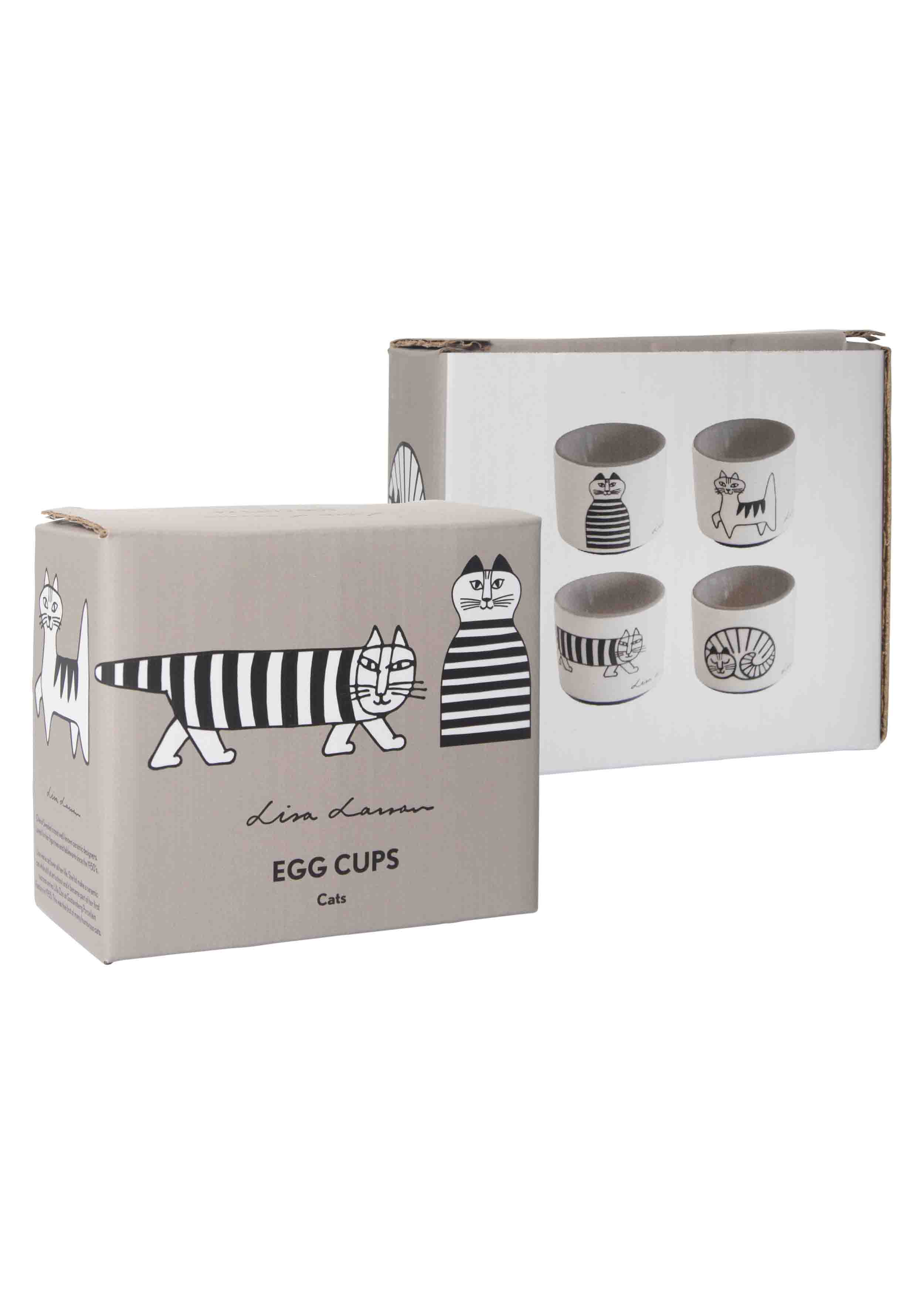 EGG CUPS LISA L. CATS 4-PCS - Pluto Design Private customer