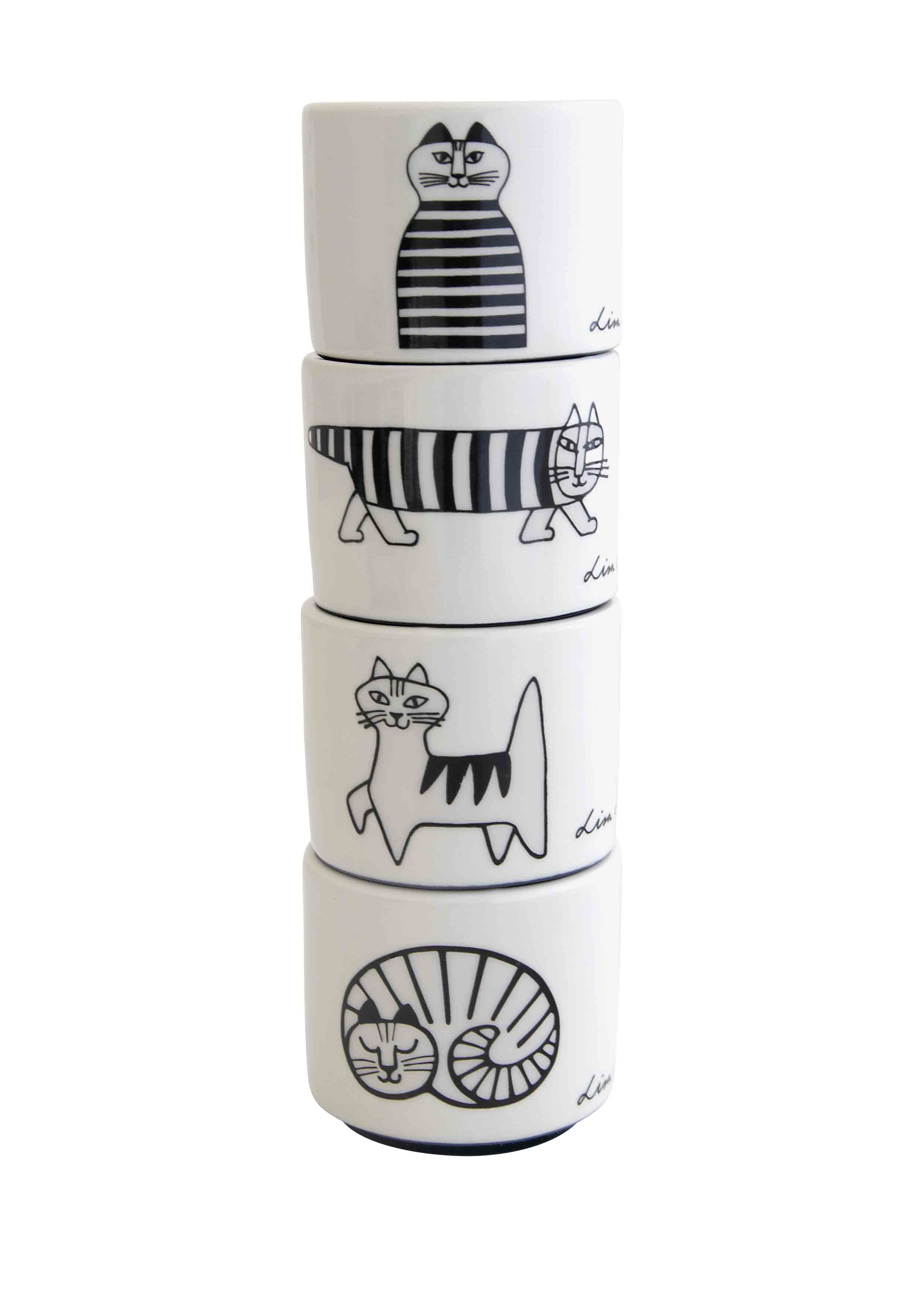 EGG CUPS  LISA L. CATS 4-PCS