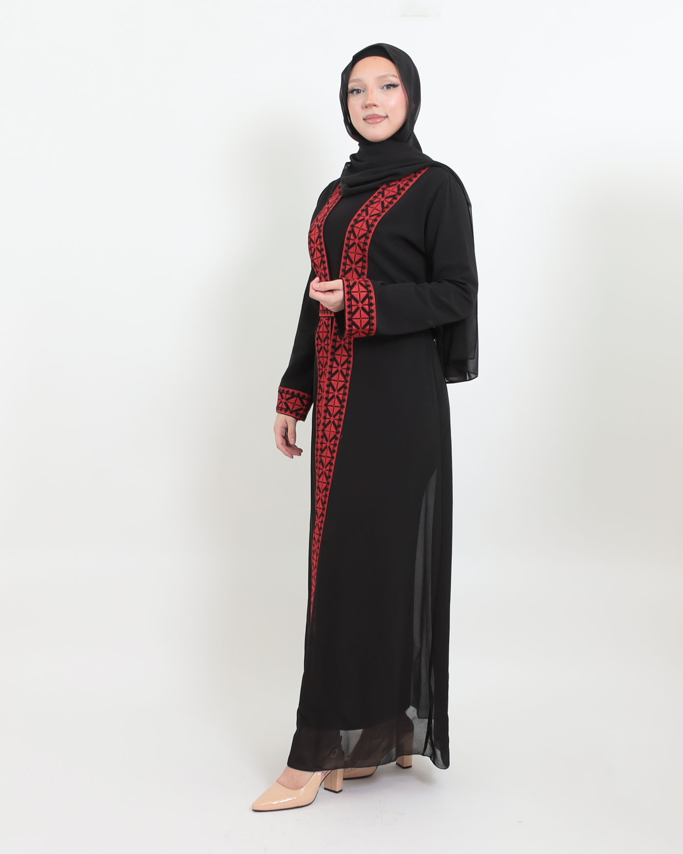 Traditional Abaya - Palestinian Thobe - Black - 5