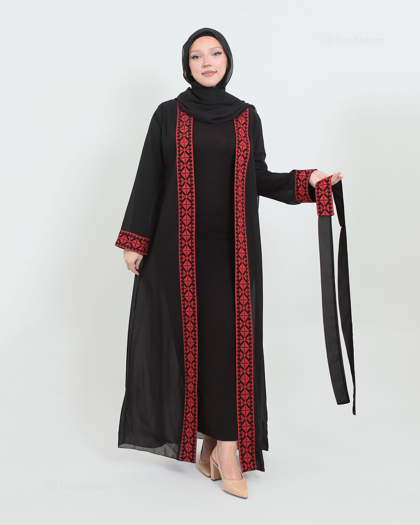 Traditional Abaya - Palestinian Thobe - Black - 7