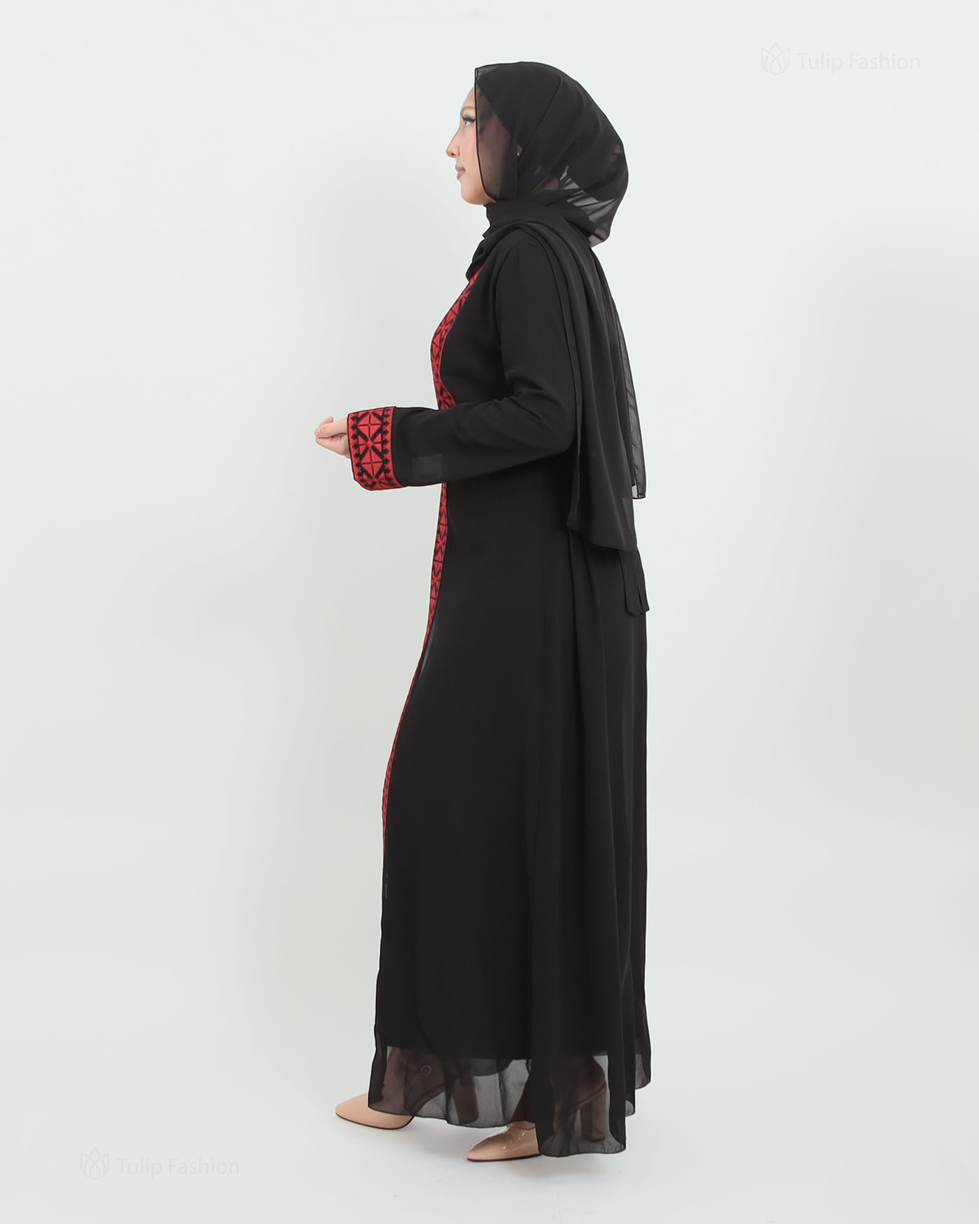 Traditional Abaya - Palestinian Thobe - Black - 6
