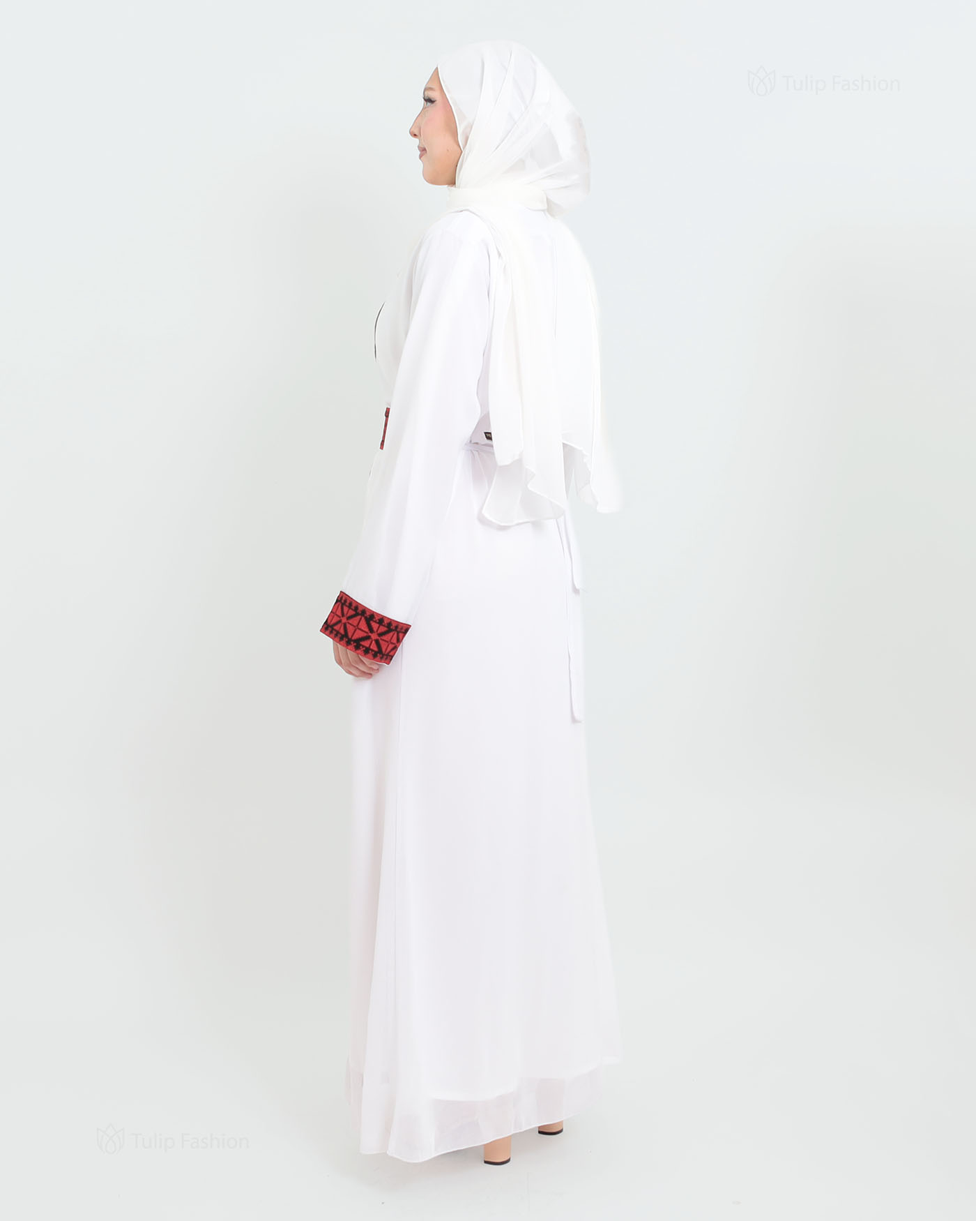 Traditional Abaya - Palestinian Thobe - White - 9
