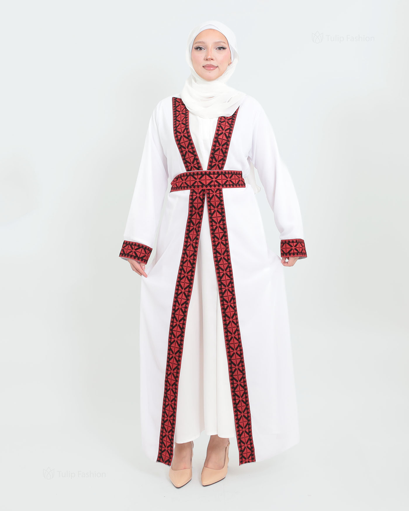 Traditional Abaya - Palestinian Thobe - White