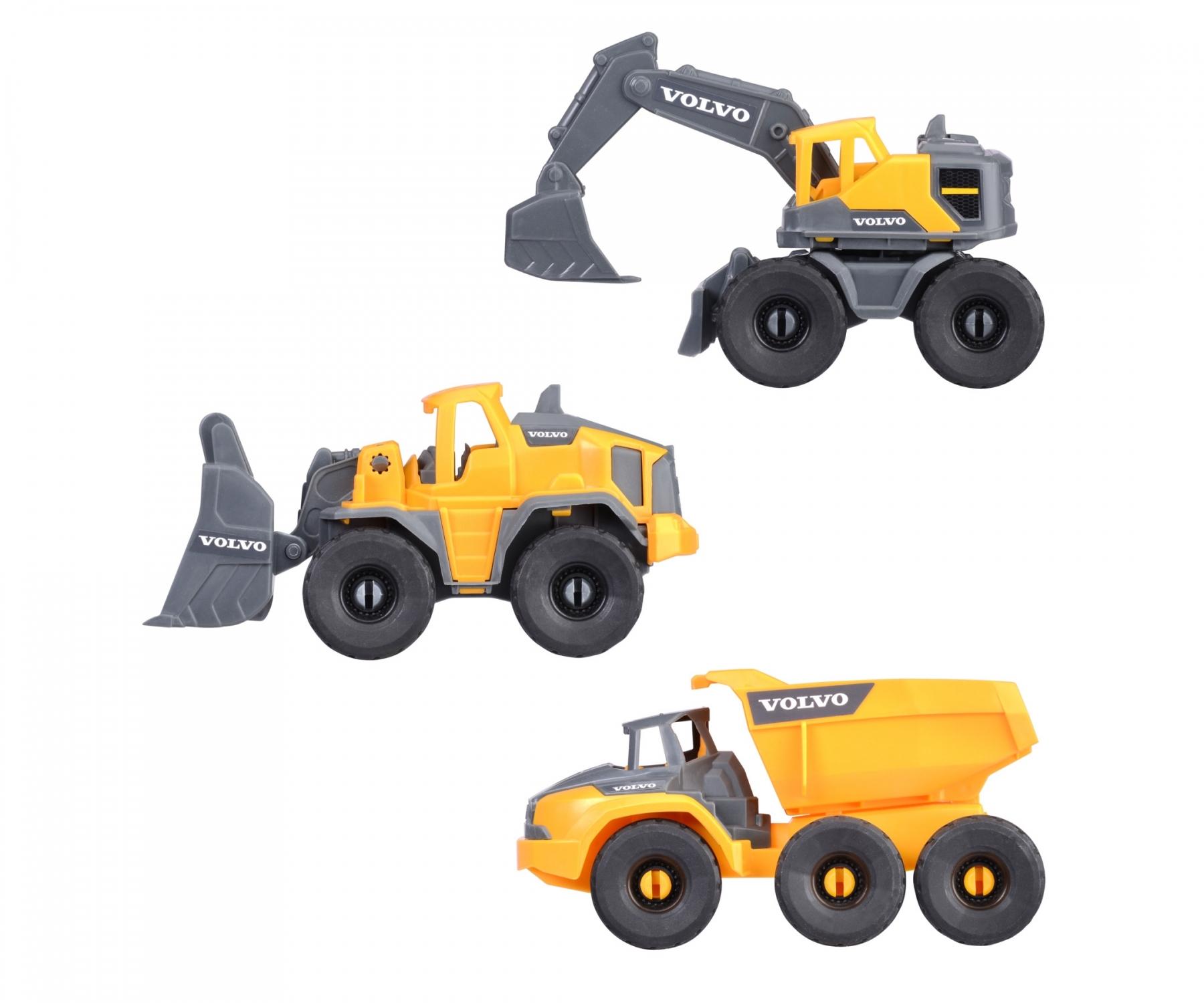 Volvo Arbetsfordon 3-pack, 16 cm - 2