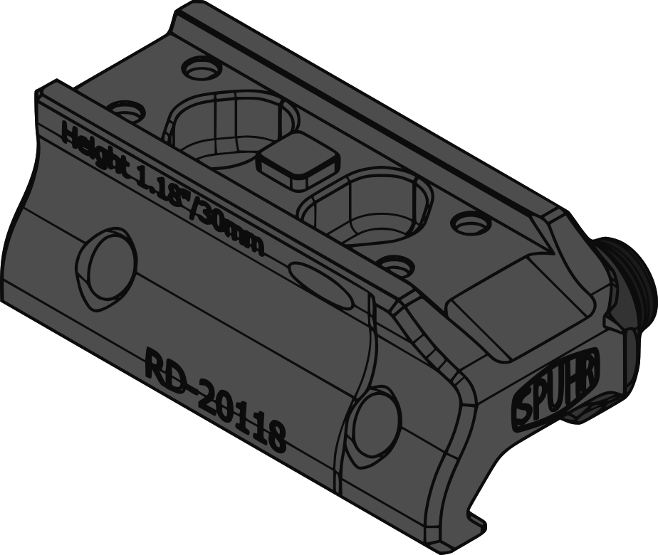 RD-20118 Aimpoint T-2/CompM5 Mount H30mm/1.18" PIC