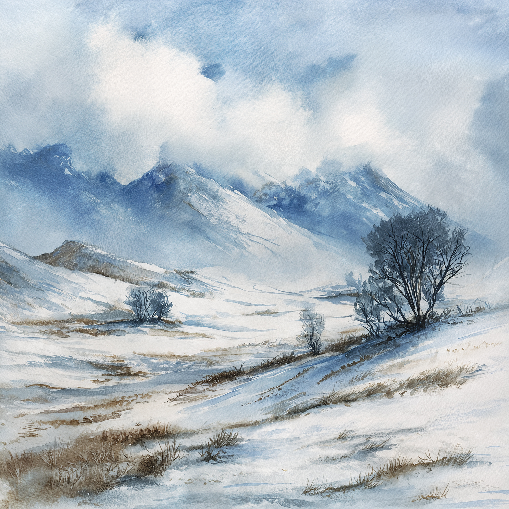 Winter Mountain No 01 - Poster - 4