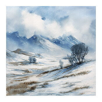 Winter Mountain No 01 - Poster