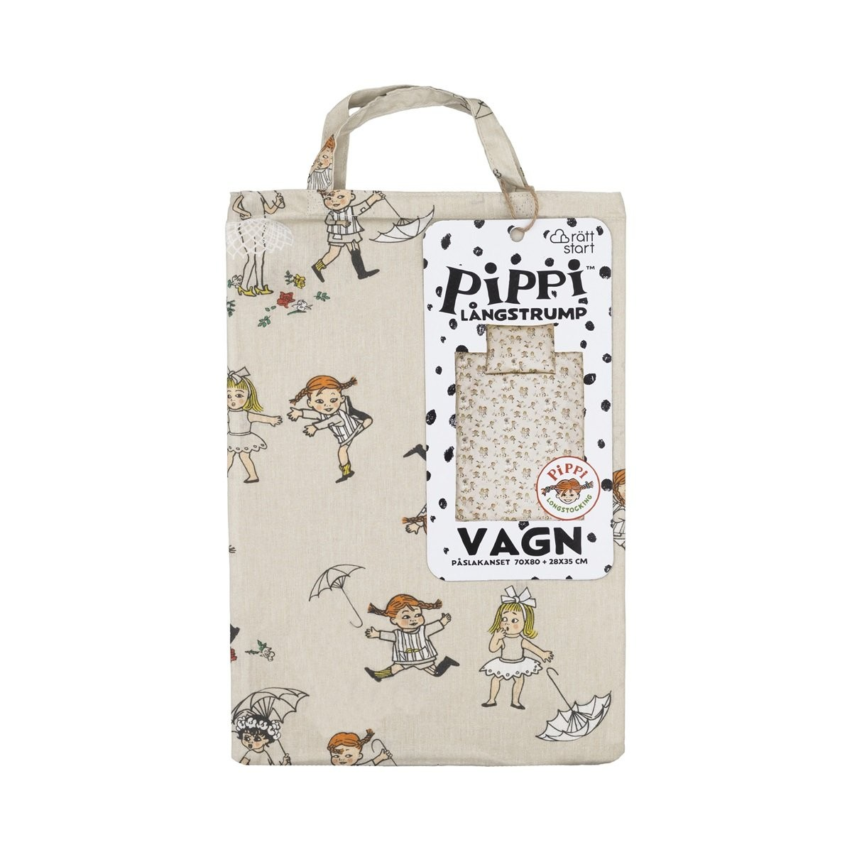 Rätt Start Bäddset Vagn/Vagga - Pippi Långstrump - 2
