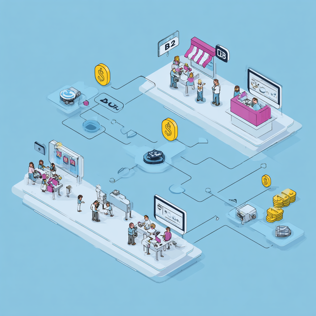 B2C and B2B sales flows in Abicart - Textalk Abicart