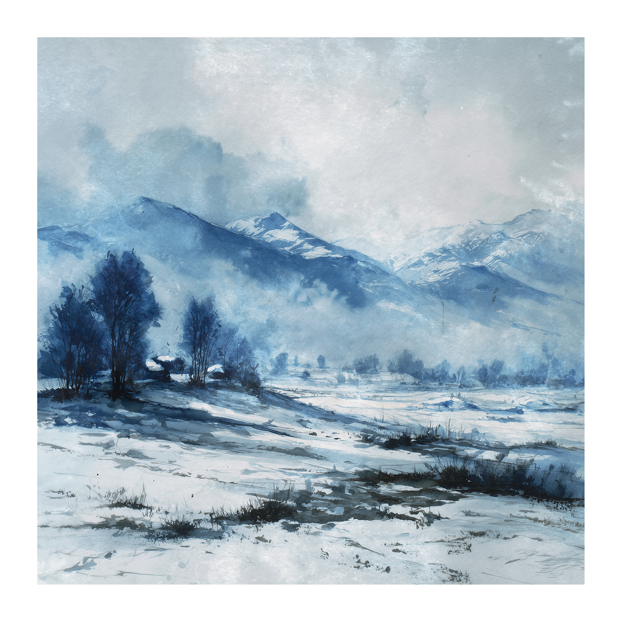 Winter Mountain No 02 - Poster - 2