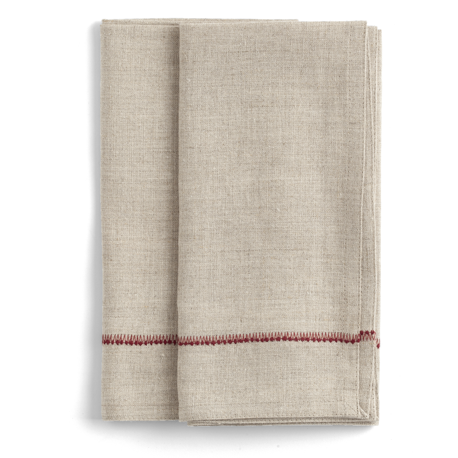 Linneservetter Embroidery Red – 2 st.