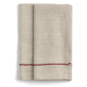 Linneservetter Embroidery Red – 2 st.