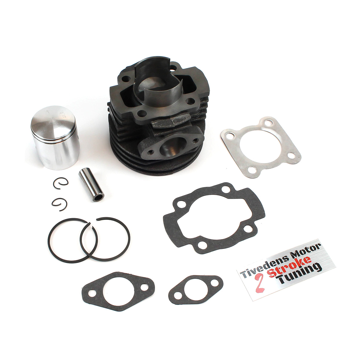 Cylinder Puch blæserkølet, 41/12mm S3V - Portet og bearbejdet af Tiveden motor, 6,9 hk - 2