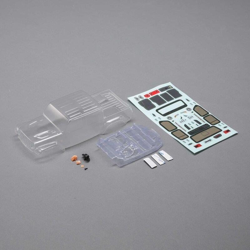AXIAL Body Set, Clear: SCX24 Jeep JT Gladiator