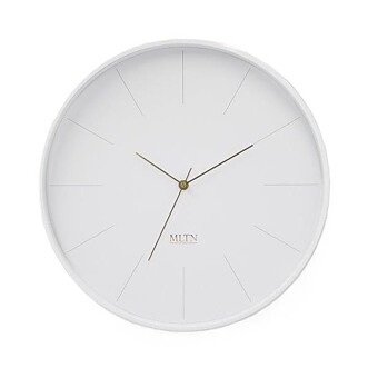 Klocka MLTN - LINE - Vit/Vit 40 cm diam