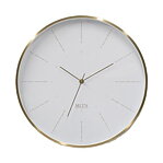 Klocka MLTN -TEXT- Guld/Vit 40 cm diam