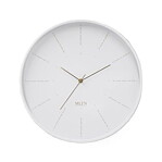 Klocka MLTN - TEXT - Vit/Vit 40 cm diam
