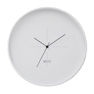 Klocka MLTN - PLUS - Vit/Vit 40 cm diam