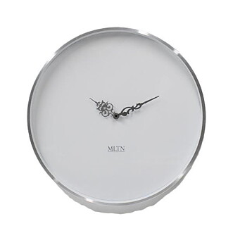 Klocka MLTN - LESS - Silv/Vit 40 cm diam
