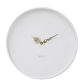 Klocka MLTN - LESS - Vit/Vit 40 cm diam