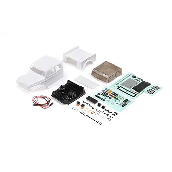 AXIAL Body, White: SCX24 Dodge Power Wagon