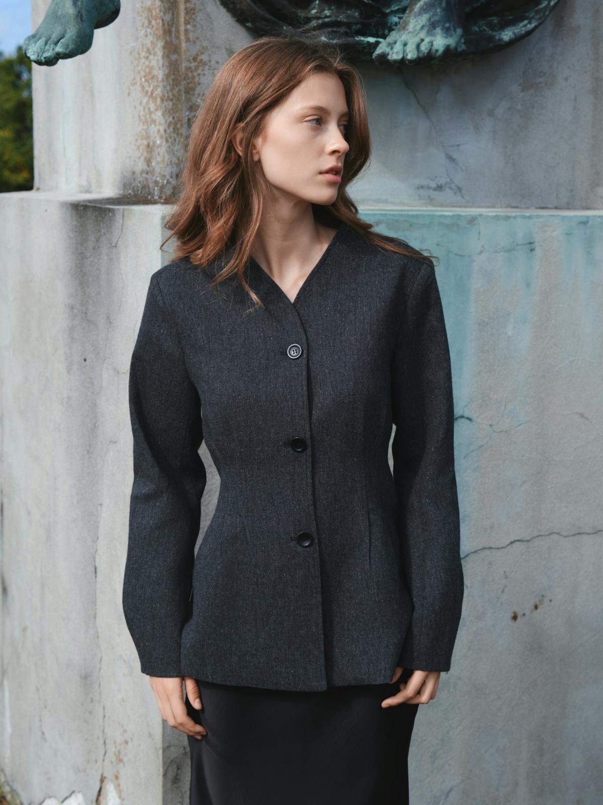 Neo Noir Senara Blazer, Dark Grey - 7