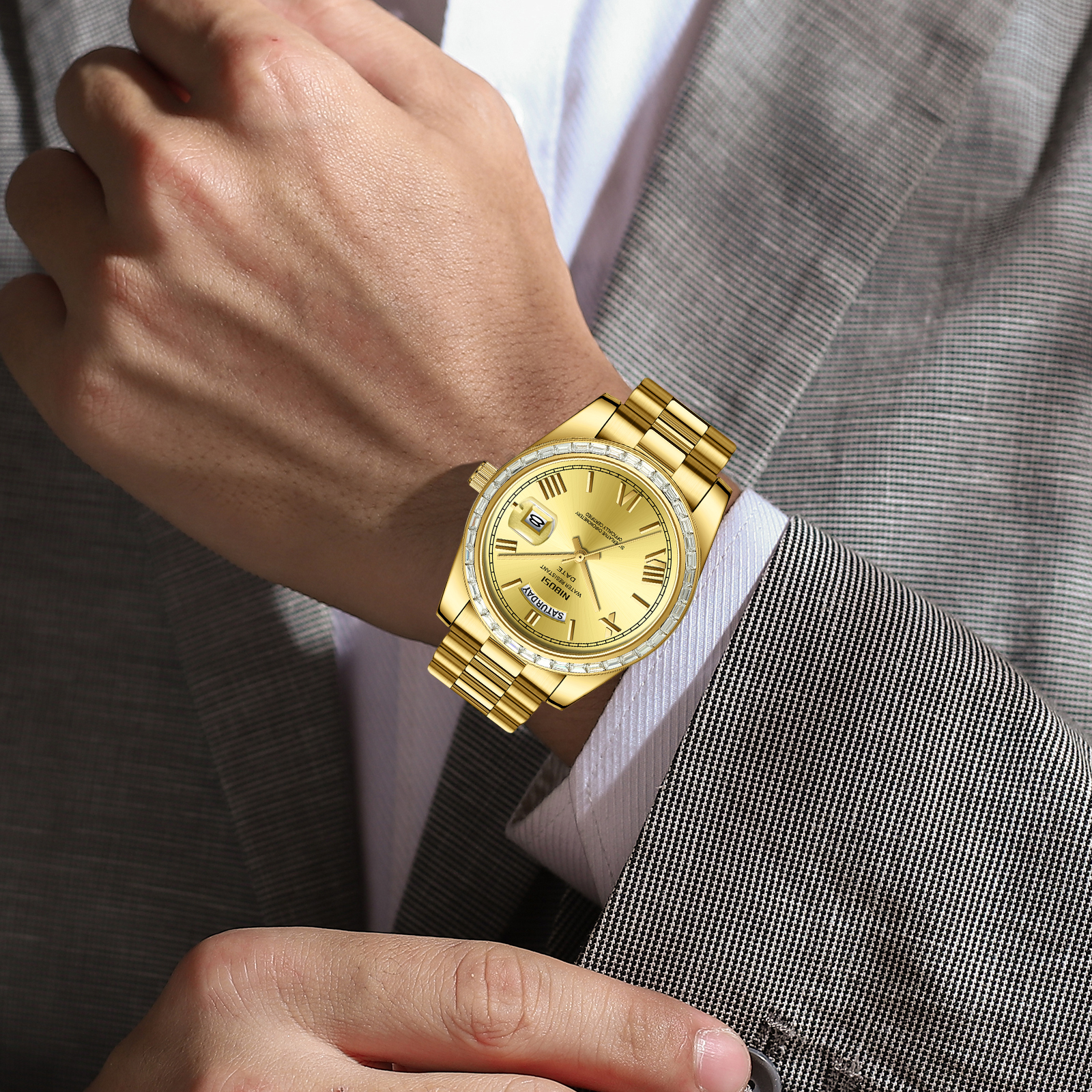 Nibosi Day-Date President Gold - 7