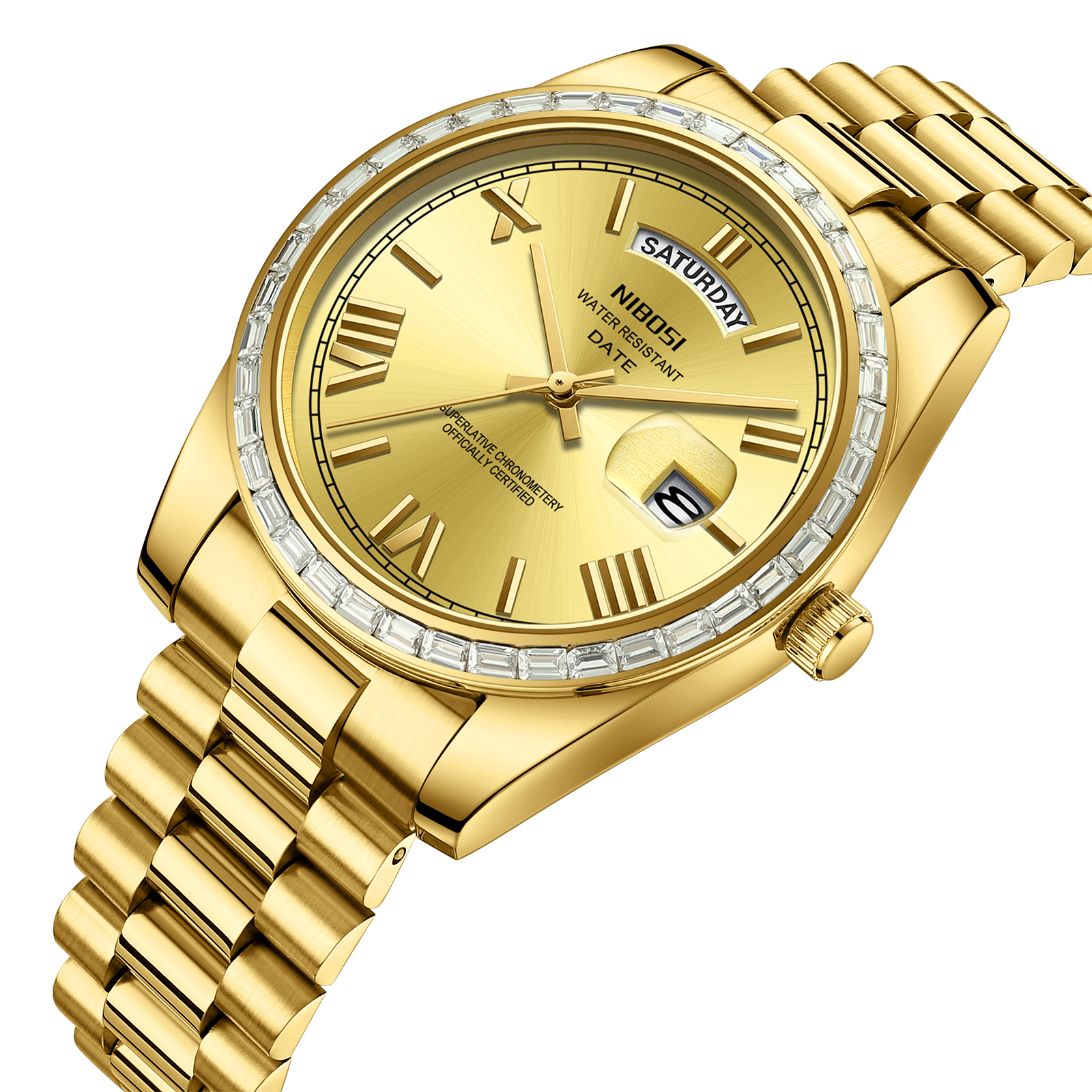 Nibosi Day-Date President Gold - 2