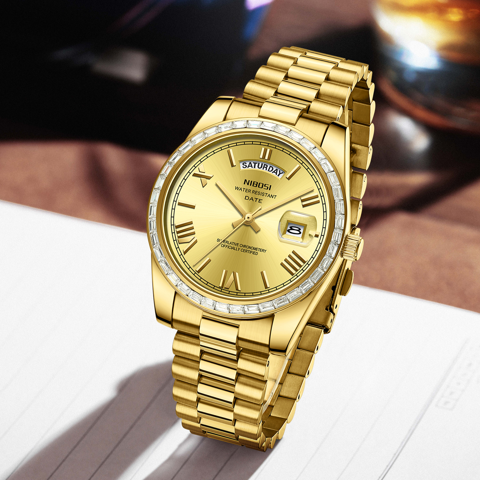 Nibosi Day-Date President Gold - 8