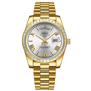 Nibosi Day-Date President Gold Silver